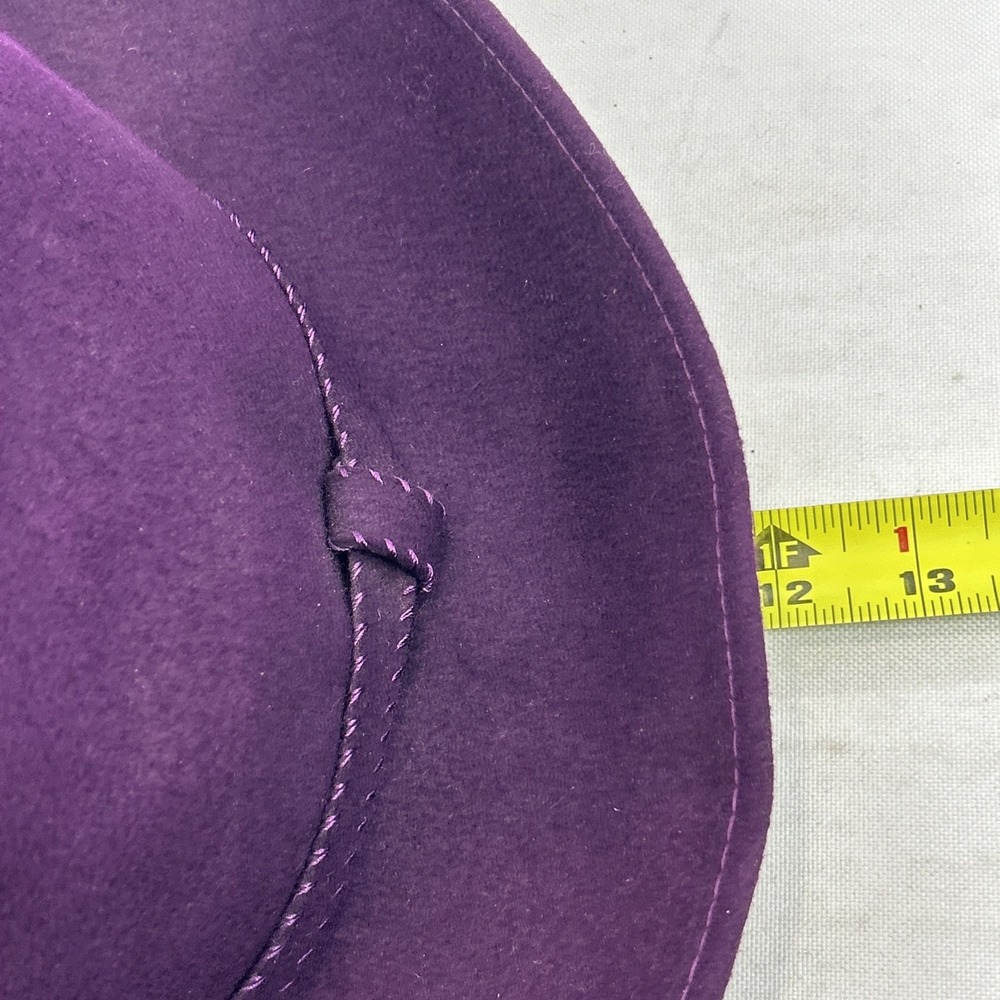 Vintage Geo W Bollman & Co Ladies Hat MR. K Originals 100% Wool Maroon Band Bow - Picture 12 of 12
